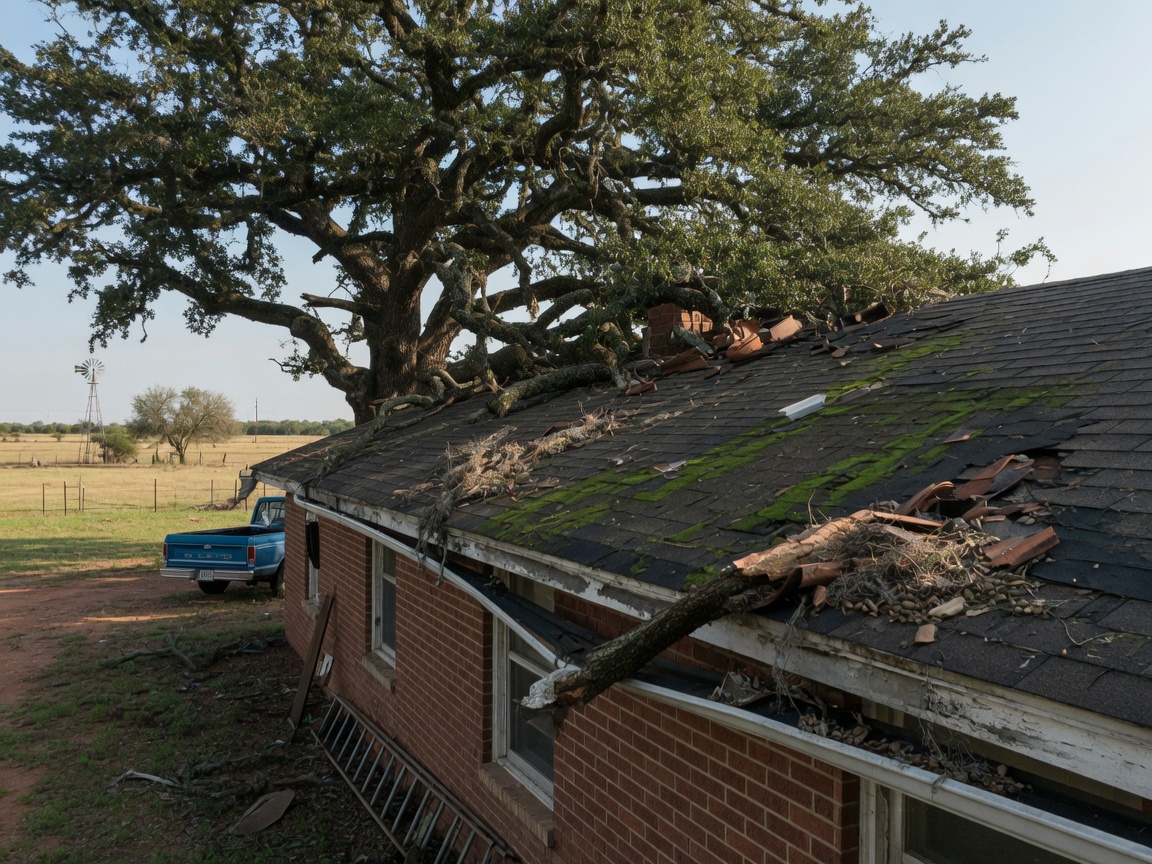 The Impact of Tree Overhang on Your Roof in Rural Texas